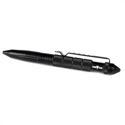 Glass Breaking Aluminum Tactical Pen - Black